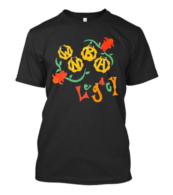 WNBA Bamboo Hoop Earrings Legacy Floral T-Shirt