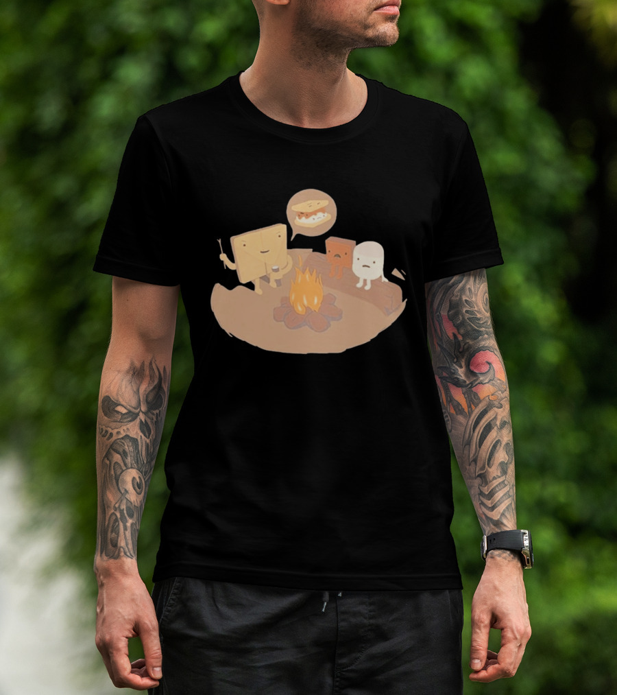 S'mores Characters Camping Fun Leo Dooley Lab Rats T-Shirt