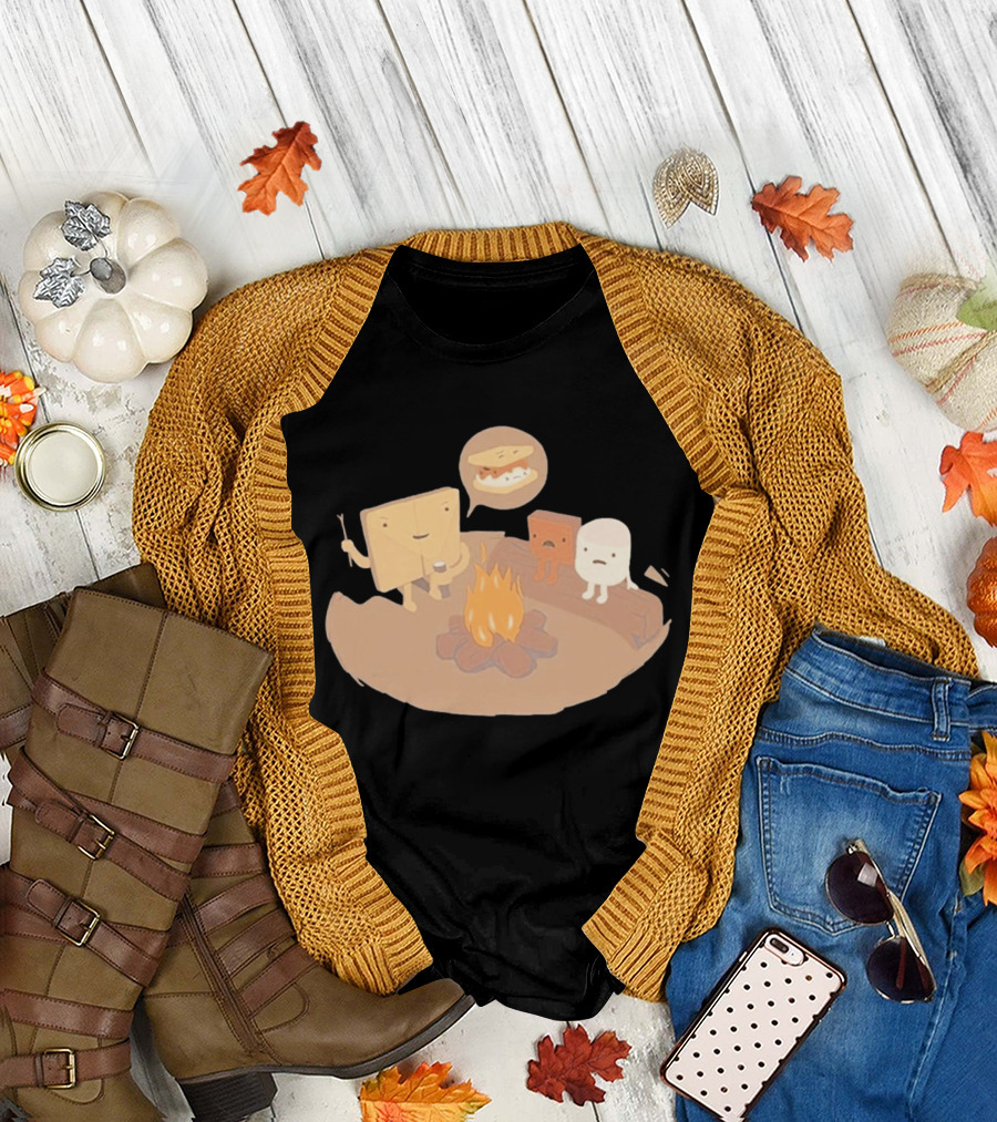 S'mores Characters Camping Fun Leo Dooley Lab Rats T-Shirt