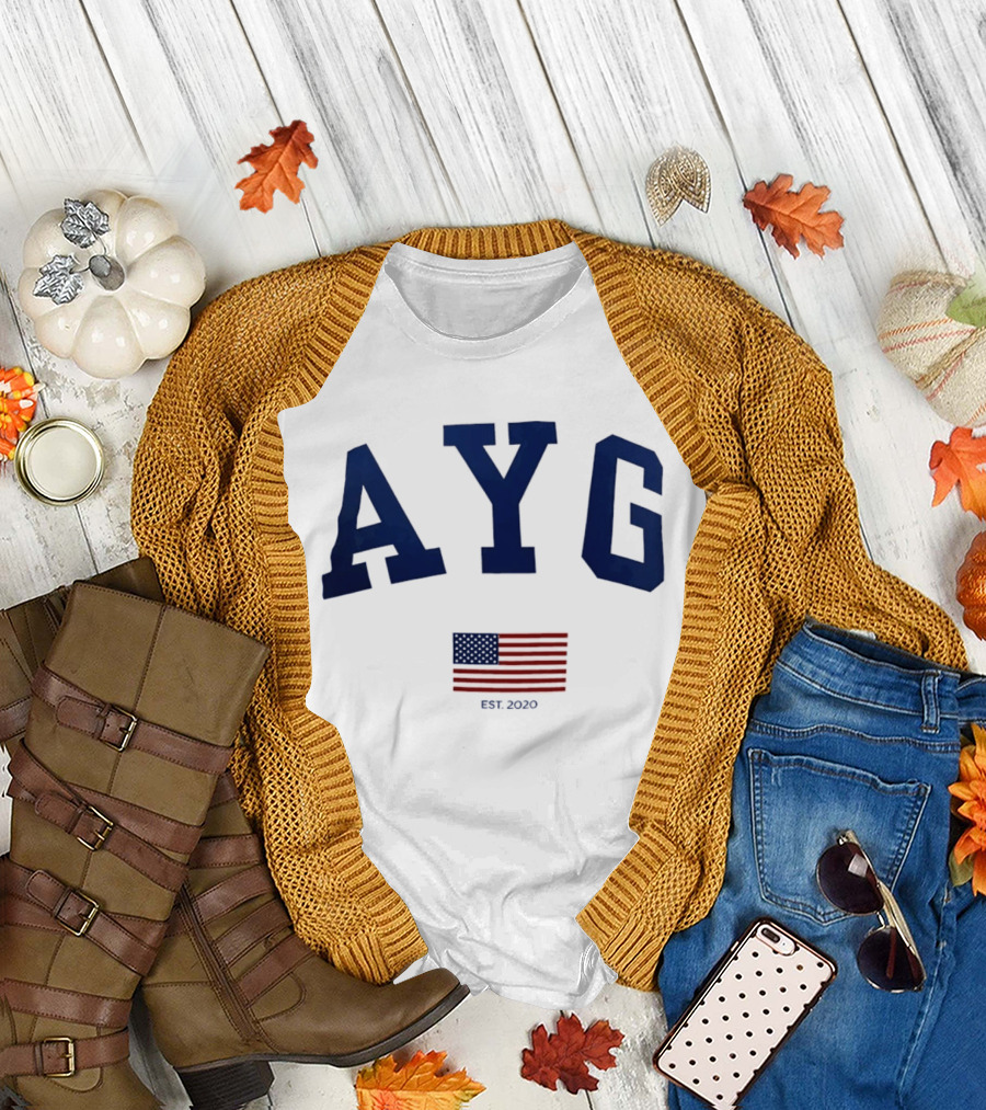 AYG American Flag EST 2020 4th of July T-Shirt