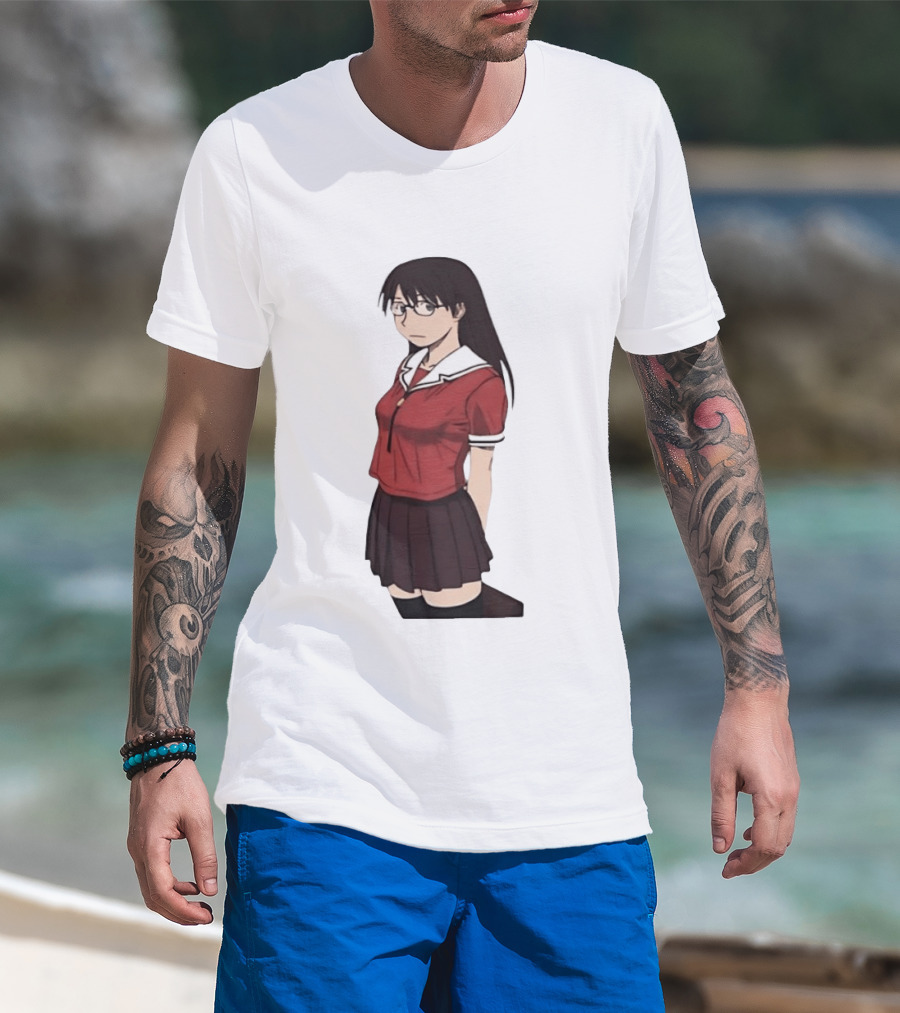 Azumanga Daioh Anime Yomi Character Red Outfit T-Shirt