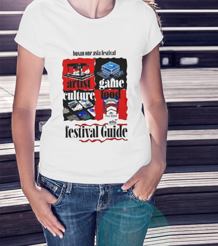 Busan One Asia Festival Artist Game Food Culture Festival Guide T-Shirt