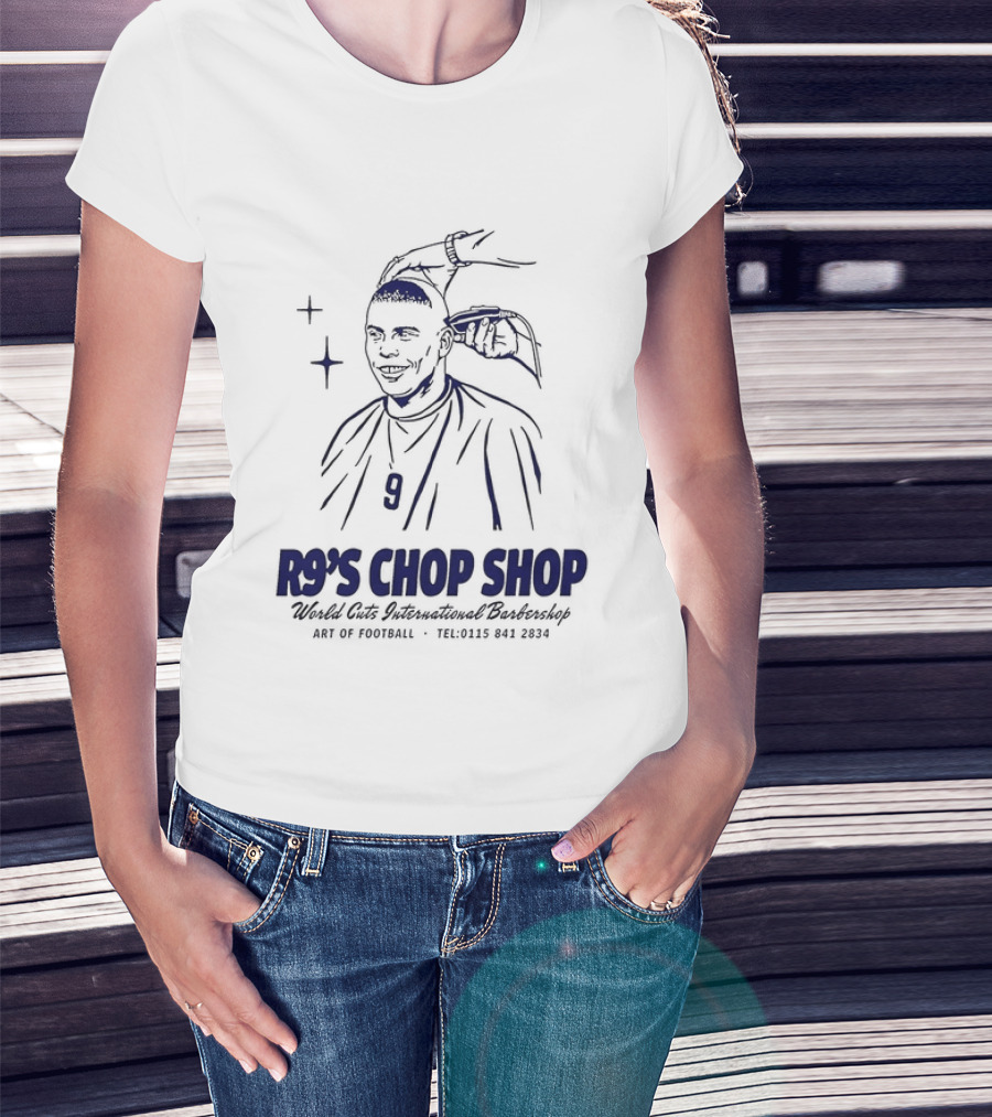 R9's Chop Shop Brazil Ronaldo National Team Barber Art Of Football T-Shirt