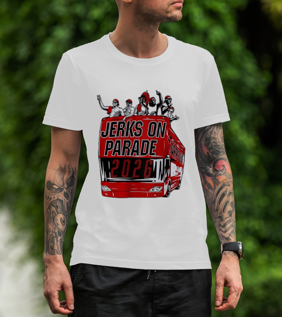 Jerks On Parade 2026 Carolina Hurricanes NHL Bus Fan Celebration T-Shirt