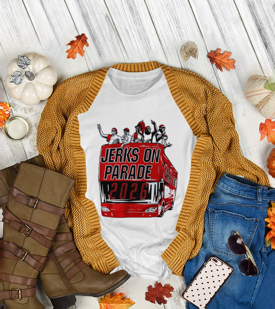 Jerks On Parade 2026 Carolina Hurricanes NHL Bus Fan Celebration T-Shirt
