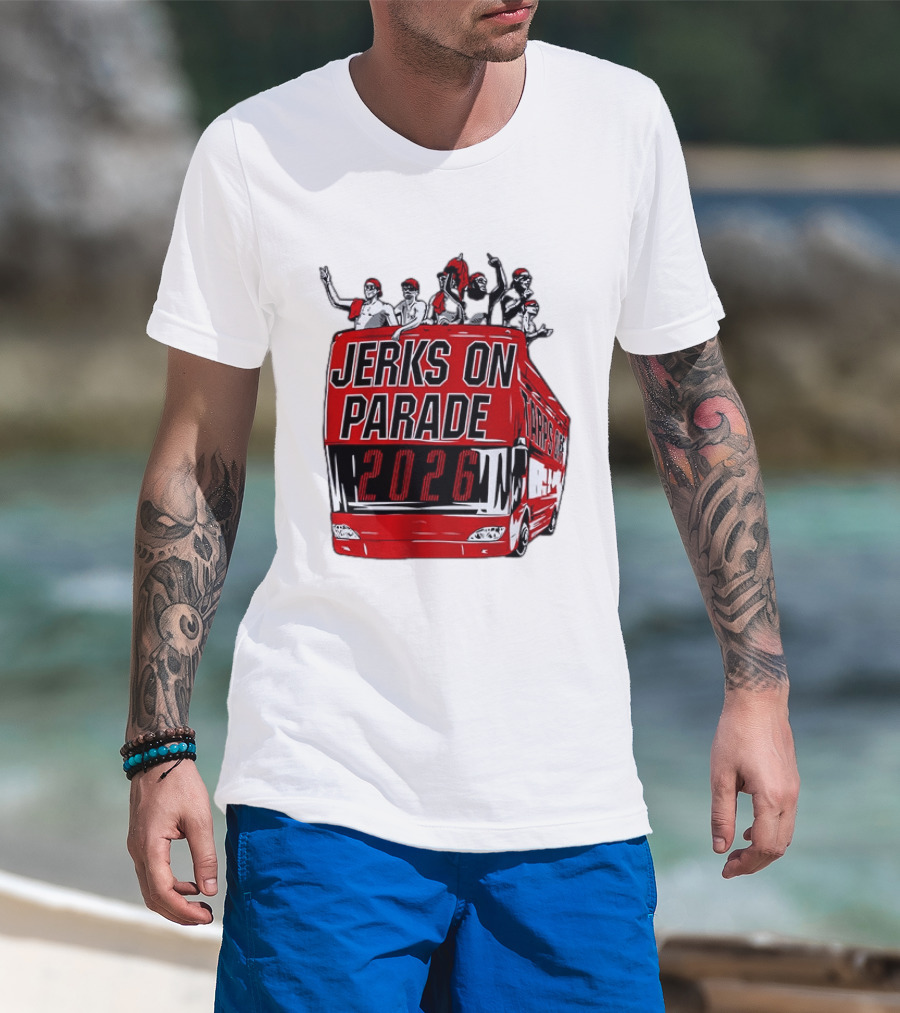Jerks On Parade 2026 Carolina Hurricanes NHL Bus Fan Celebration T-Shirt