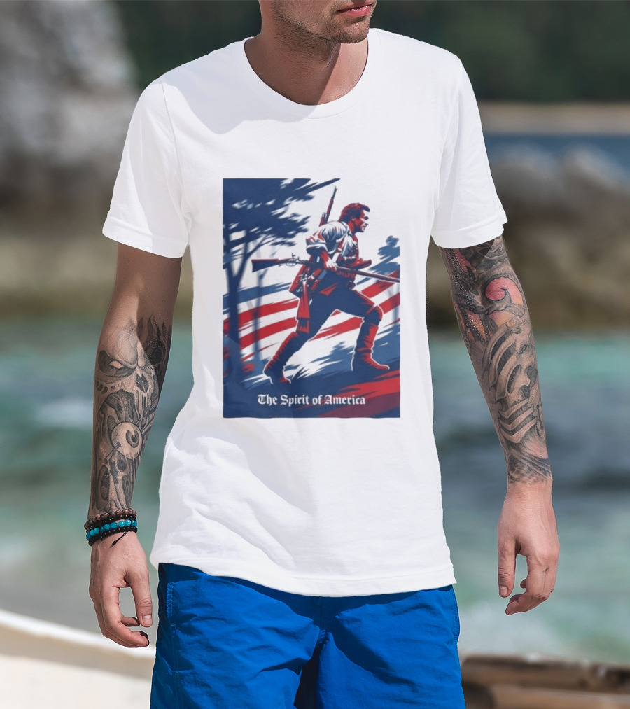 The Spirit Of America Benjamin Martin The Patriot Revolutionary T-Shirt