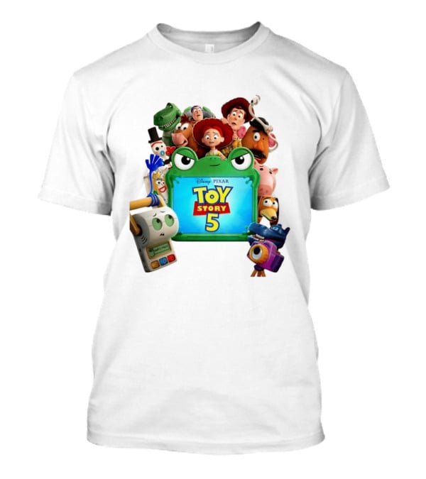 Woody Buzz Lightyear And Friends Toy Story 5 Disney Pixar Characters T-Shirt
