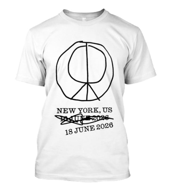 New York US Peace Symbol 18 June 2026 T-Shirt