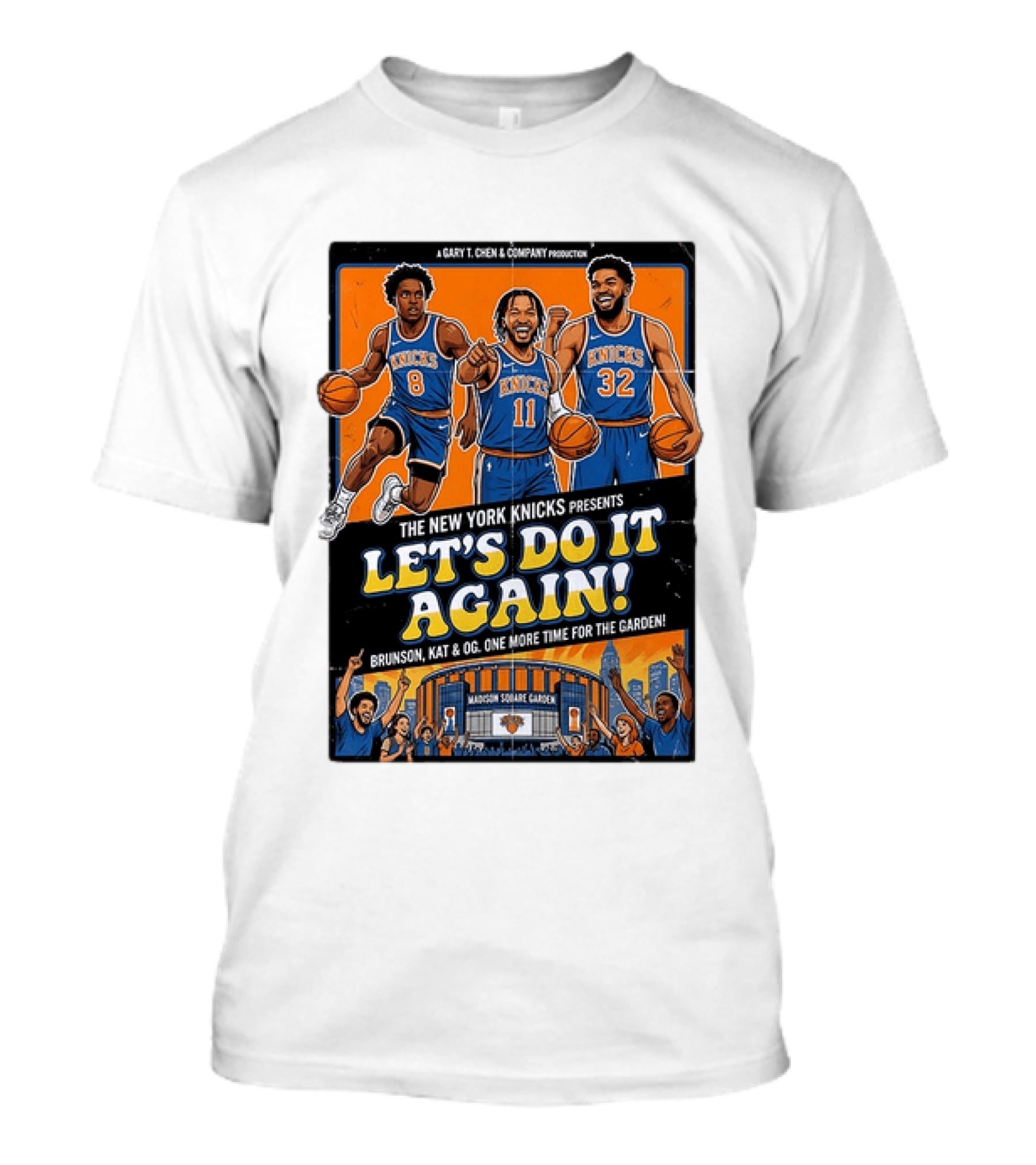OG Anunoby Jalen Brunson Karl Anthony Towns New York Knicks Let's Do It Again Madison Square Garden T-Shirt