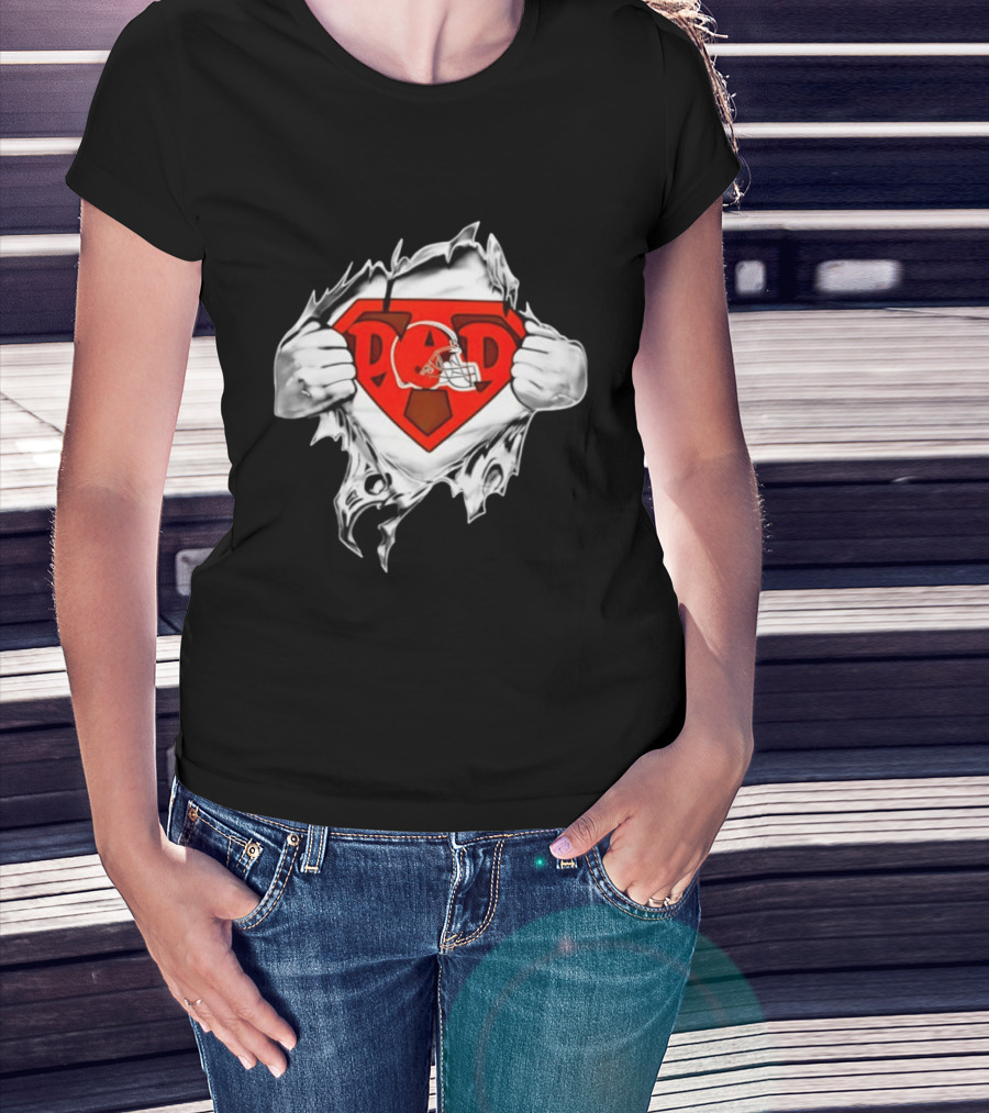 Cleveland Browns Super Dad Father's Day Football Hero T-Shirt