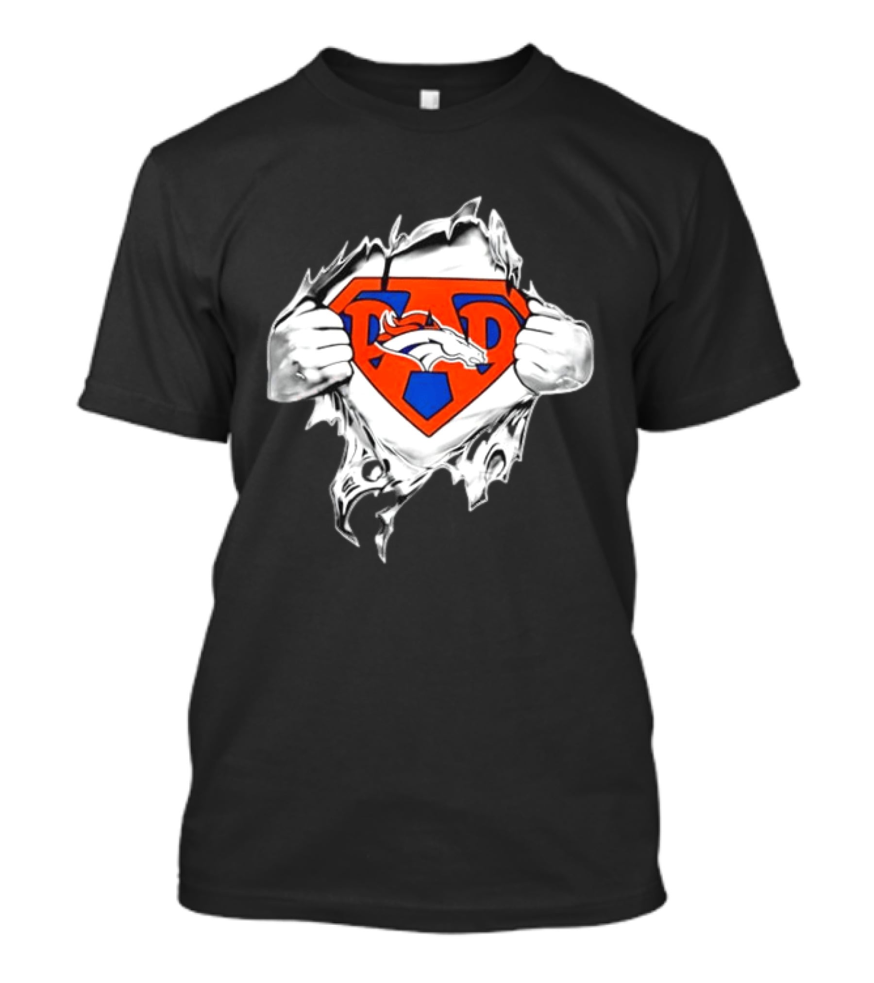 Denver Broncos Super Dad Happy Father's Day Hero Football Fan T-Shirt