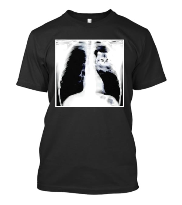 Kitten Chest X Ray Discovery Funny Cat Inside Joke T-Shirt