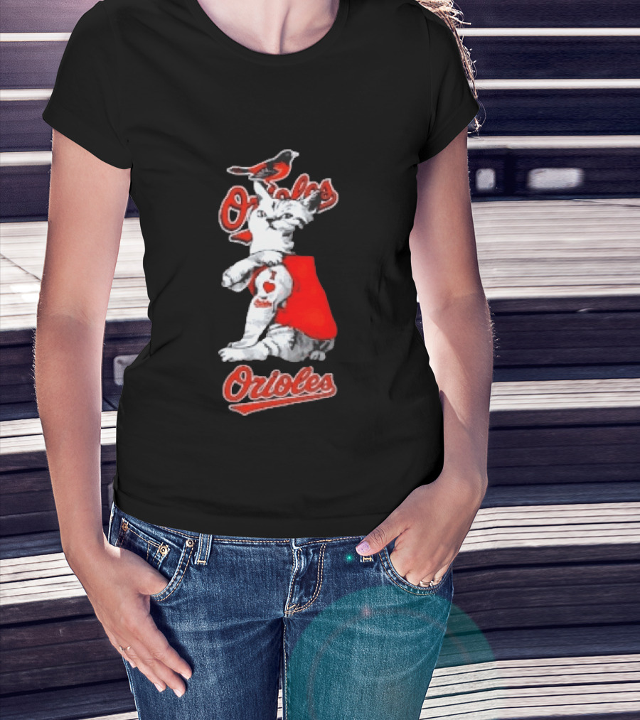 Orioles Cat Baltimore Baseball Orioles T-Shirt