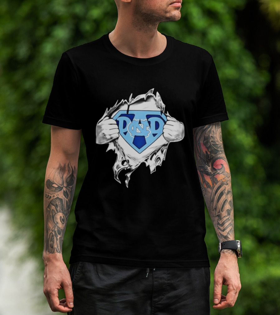 North Carolina Tar Heels NCAA Super Dad Happy Father's Day T-Shirt