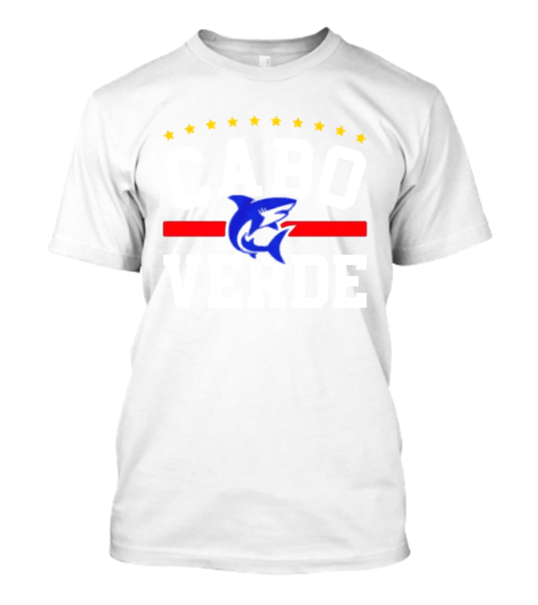 Cabo Verde Shark Stars Blue T-Shirt
