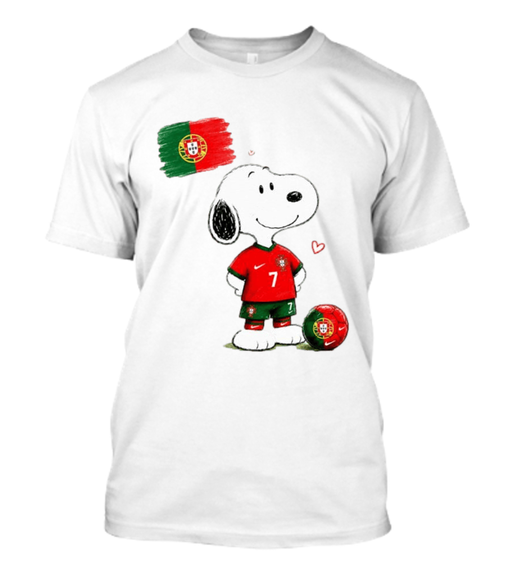 Cristiano Ronaldo Snoopy Portugal Football Number 7 Nike T-Shirt