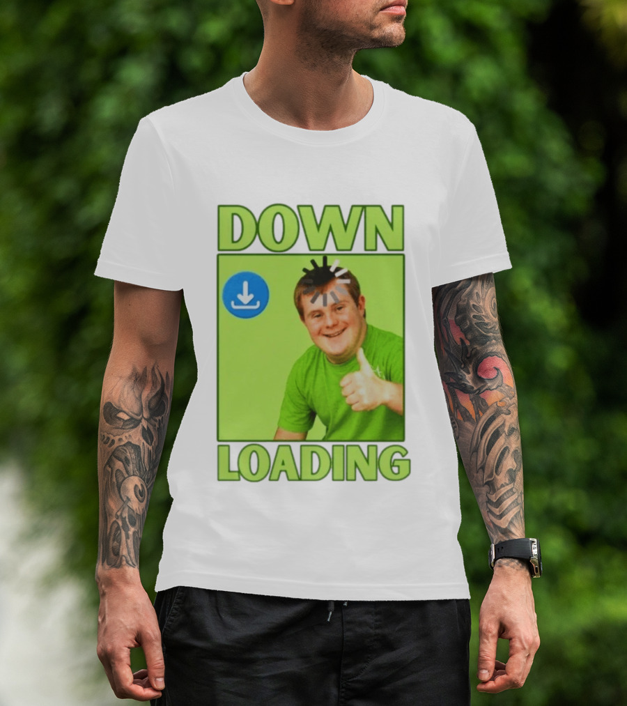DOWN LOADING Person Thumbs Up Download T-Shirt