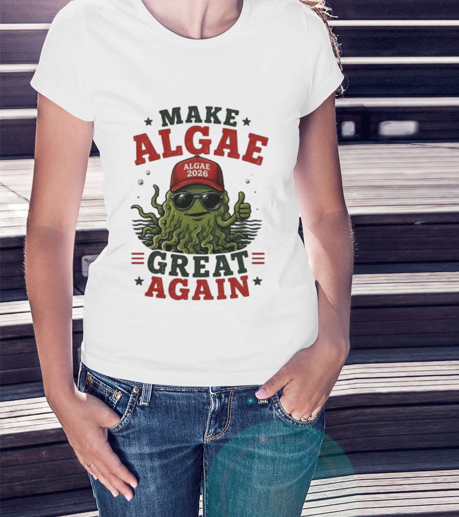 Make Algae Great Again Algae 2026 Hat Sunglasses T-Shirt