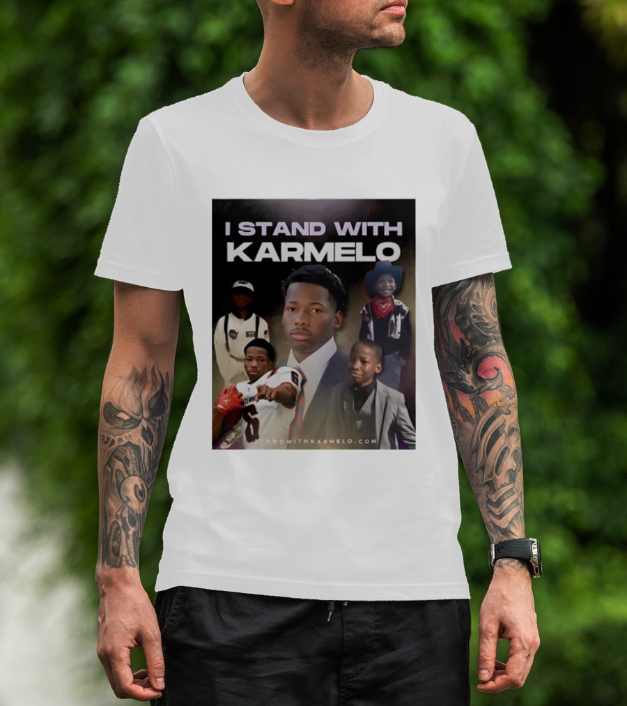 I Stand With Karmelo Football Player Memorial Standwithkarmelo T-Shirt