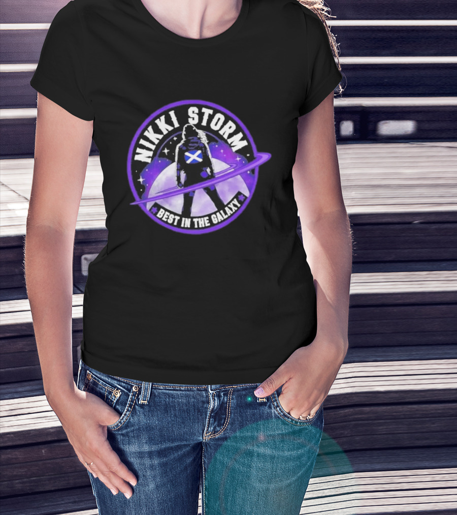 Nikki Storm Best In The Galaxy Scottish Emblem Space T-Shirt