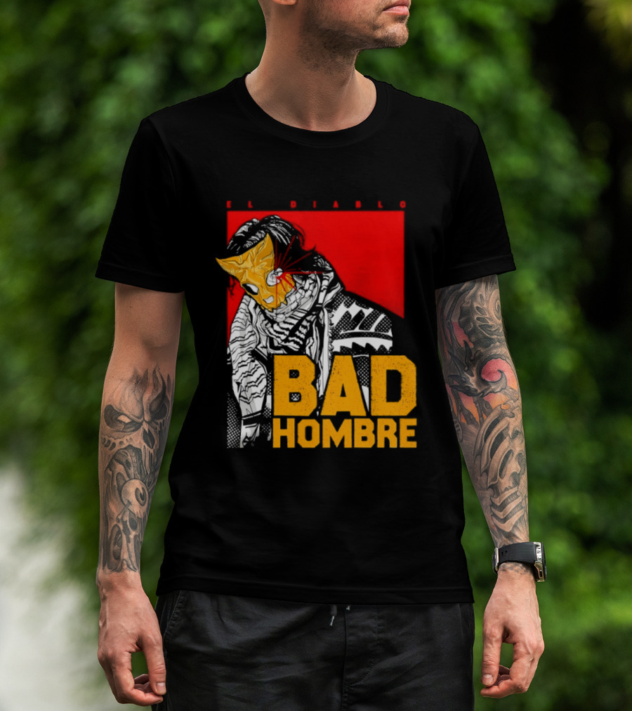 El Diablo Bad Hombre Mask Horror T-Shirt