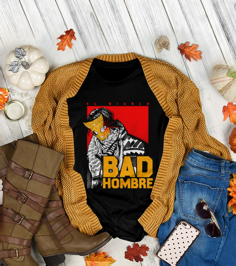 El Diablo Bad Hombre Mask Horror T-Shirt