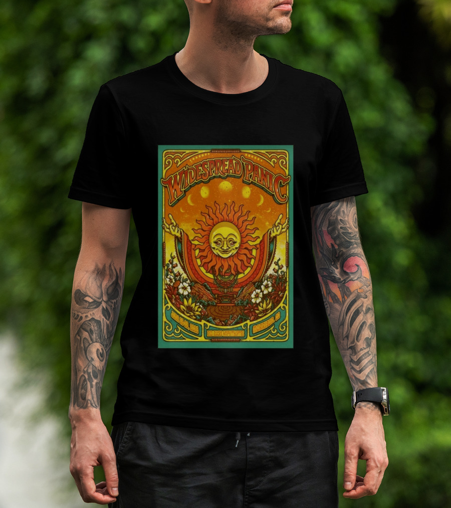 Widespread Panic Red Rocks June 26 28 2026 Morrison Colorado Sun And Moon T-Shirt