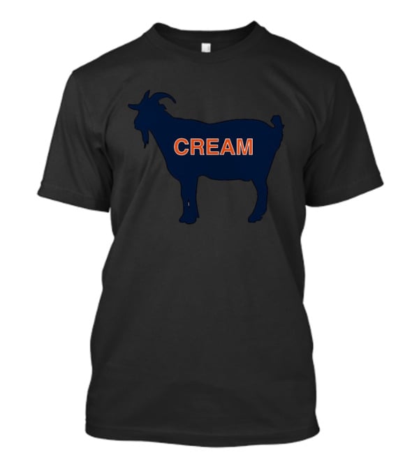 Greatest Of All Time CREAM Chicago Bears Goat T-Shirt
