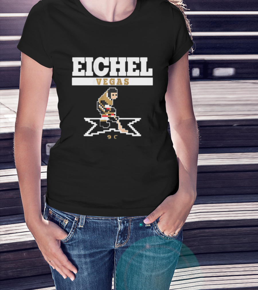 Eichel Vegas Golden Knights 8 Bit Hockey Player T-Shirt