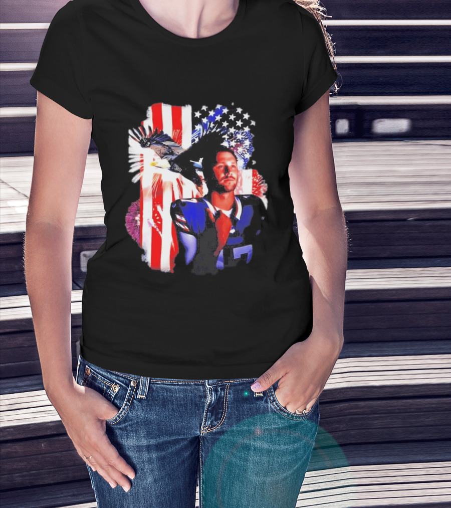 Josh Allen American Flag Eagle Patriots And Stars T-Shirt