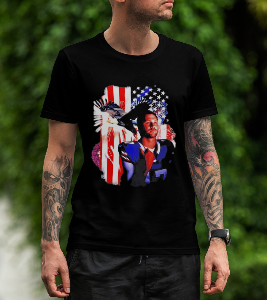 Josh Allen American Flag Eagle Patriots And Stars T-Shirt