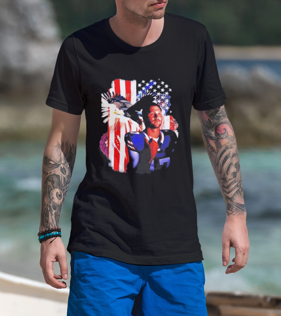 Josh Allen American Flag Eagle Patriots And Stars T-Shirt