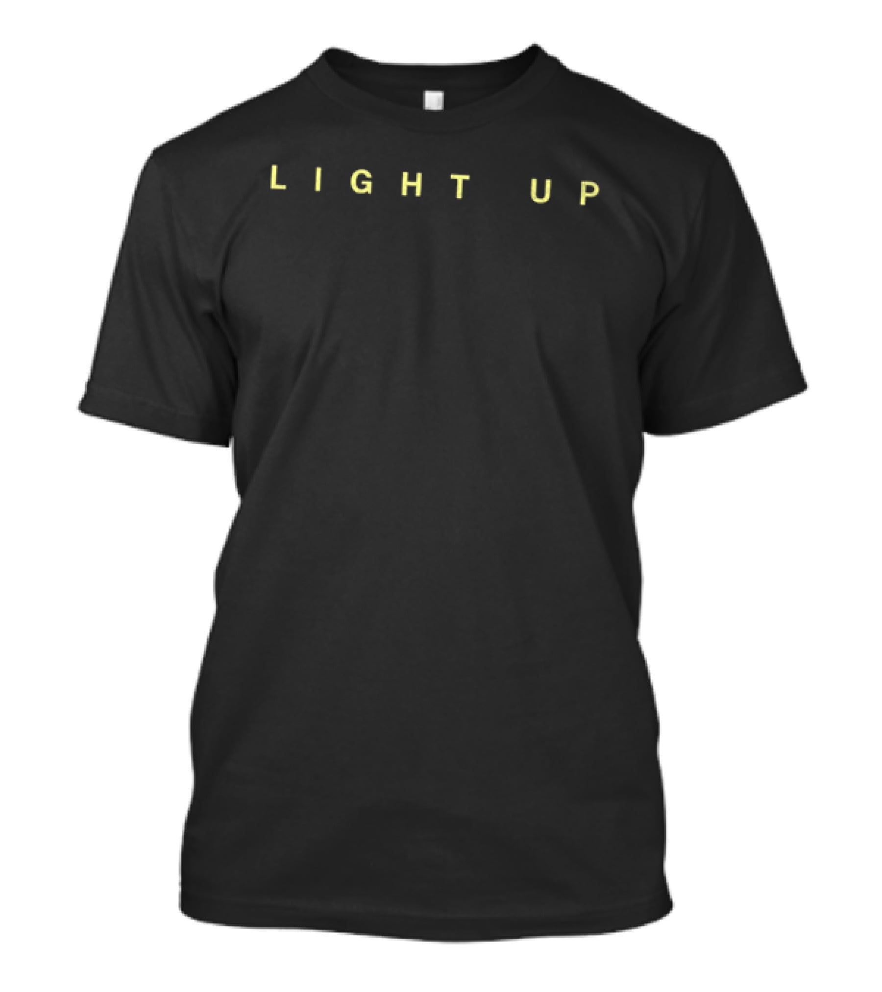 Kylie Minogue Light Up Neon Yellow Block Letters T-Shirt
