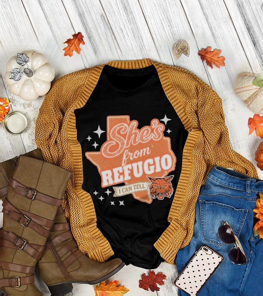 She's from Refugio I Can Tell Texas Wildcat Stars T-Shirt