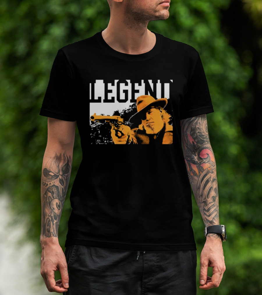 Legend Marshal Reuben J. Cogburn True Grit Icon With Hat And Gun T-Shirt