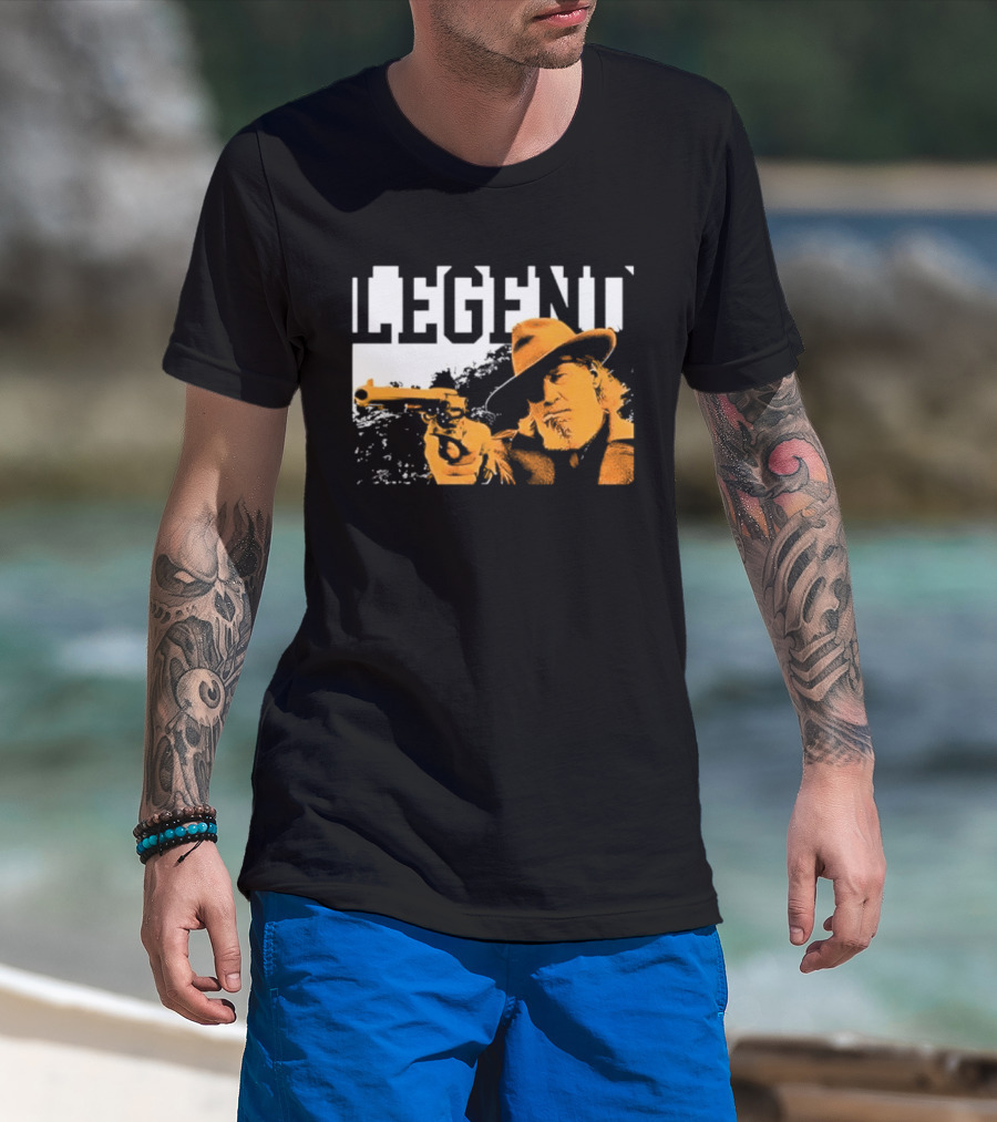 Legend Marshal Reuben J. Cogburn True Grit Icon With Hat And Gun T-Shirt