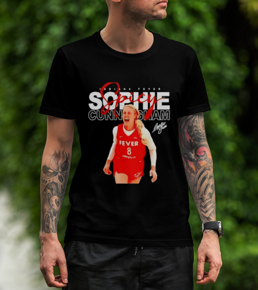 Sophie Cunningham Indiana Fever Spicy Basketball Player Number 8 T-Shirt