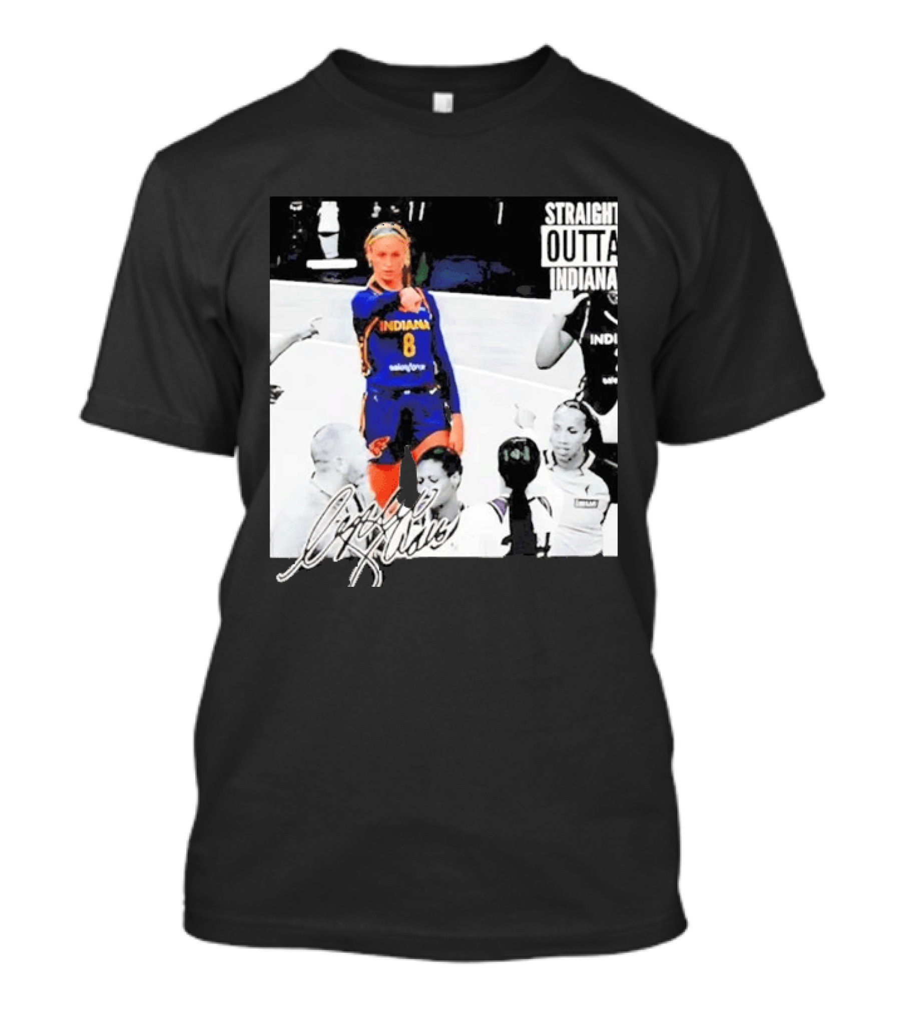 Sophie Cunningham Indiana Basketball Straight Outta Signature T-Shirt
