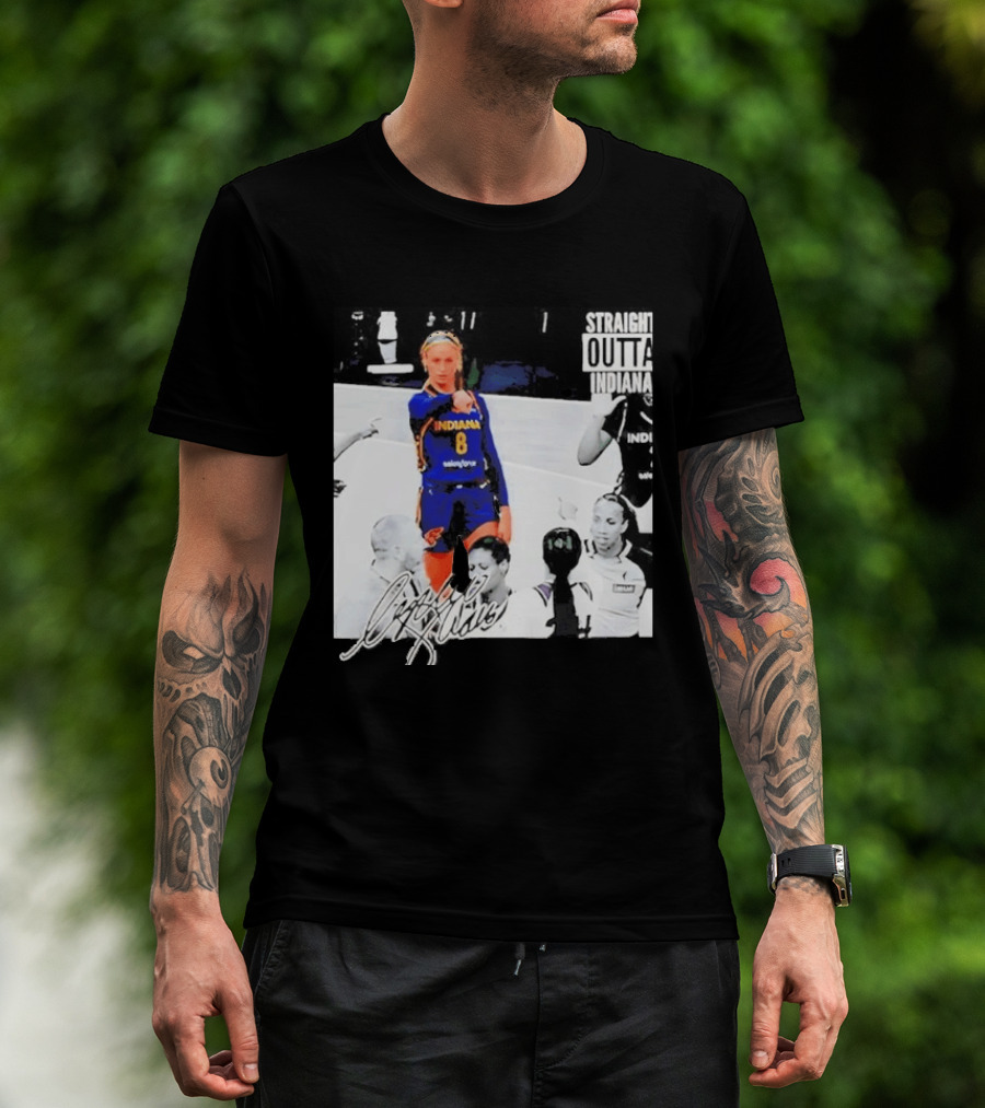 Sophie Cunningham Indiana Basketball Straight Outta Signature T-Shirt