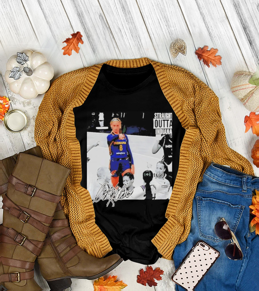 Sophie Cunningham Indiana Basketball Straight Outta Signature T-Shirt