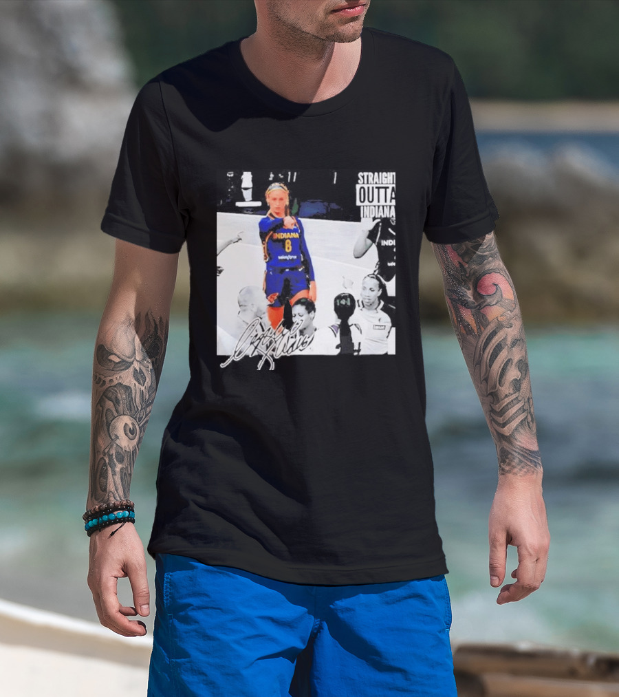 Sophie Cunningham Indiana Basketball Straight Outta Signature T-Shirt