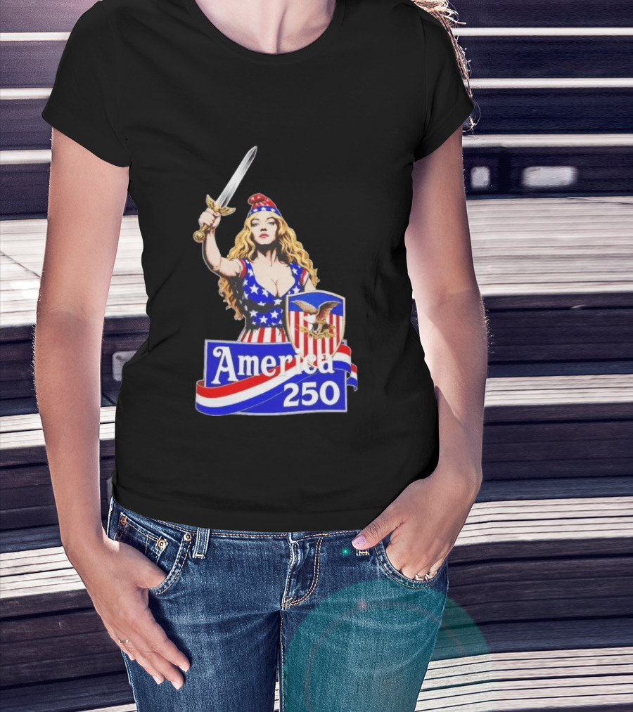 America 250 Strong Woman 4th Of July T-Shirt