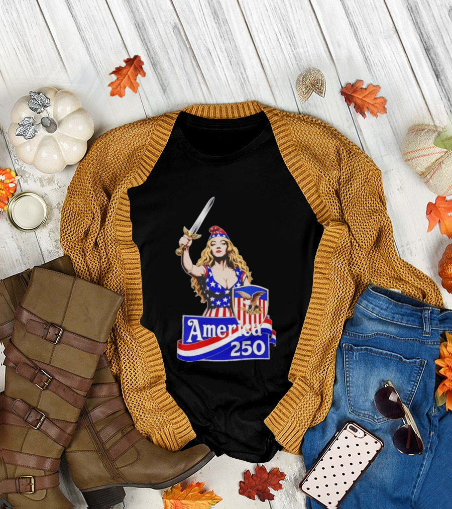 America 250 Strong Woman 4th Of July T-Shirt