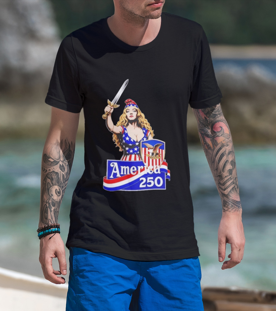 America 250 Strong Woman 4th Of July T-Shirt