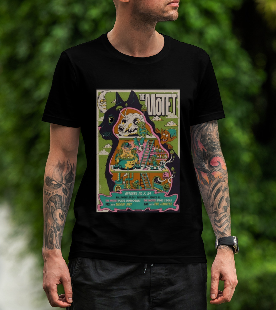 The Motet Halloween 2026 Denver October 30 31 Jamiroquai Funk Is Dead Diggin Dirt Jauntee T-Shirt