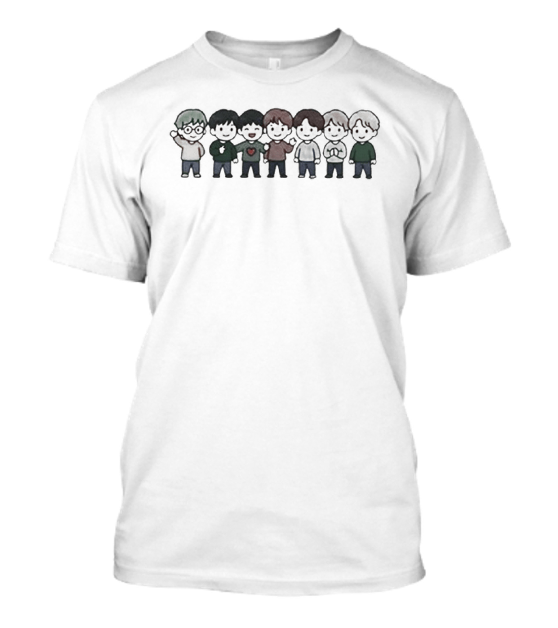Paymoneywubby BTS Love Yourself ARMY Cartoon Characters T-Shirt