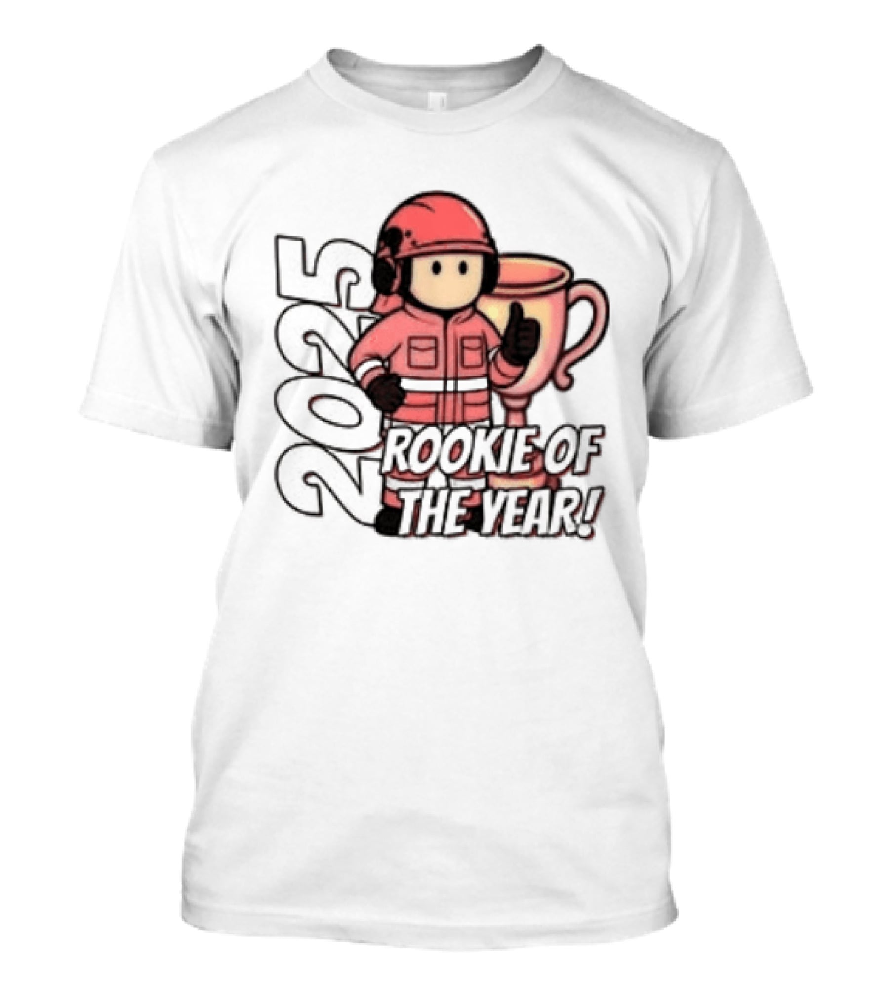 2025 Rookie Of The Year Fireman Trophy Orange Team T-Shirt