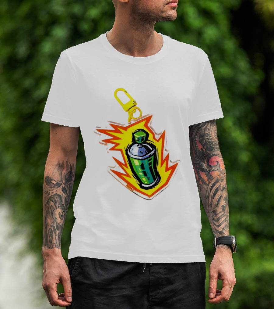 Tokyo To Tag Graffiti Spray Paint Can Yellow Burst Clip T-Shirt