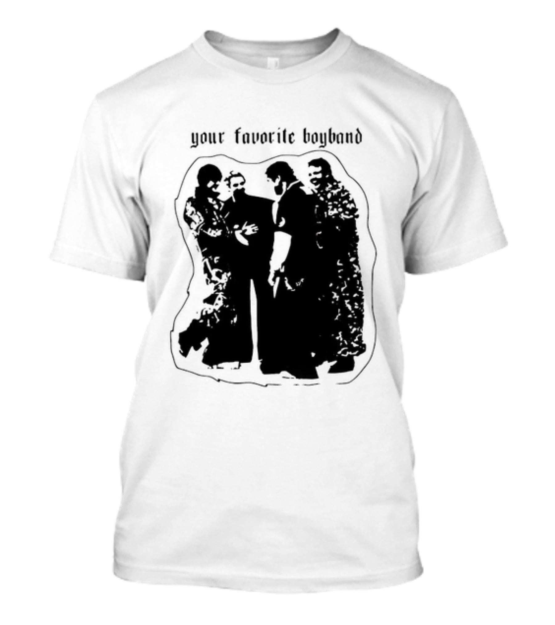 Your Favorite Boyband Silhouette Group Scene T-Shirt